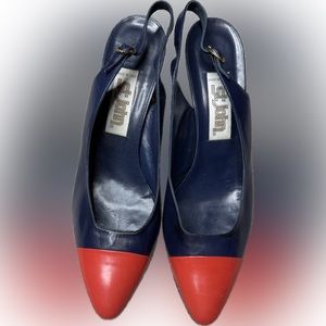 St. John Vintage Slingback Two-Tone Heels